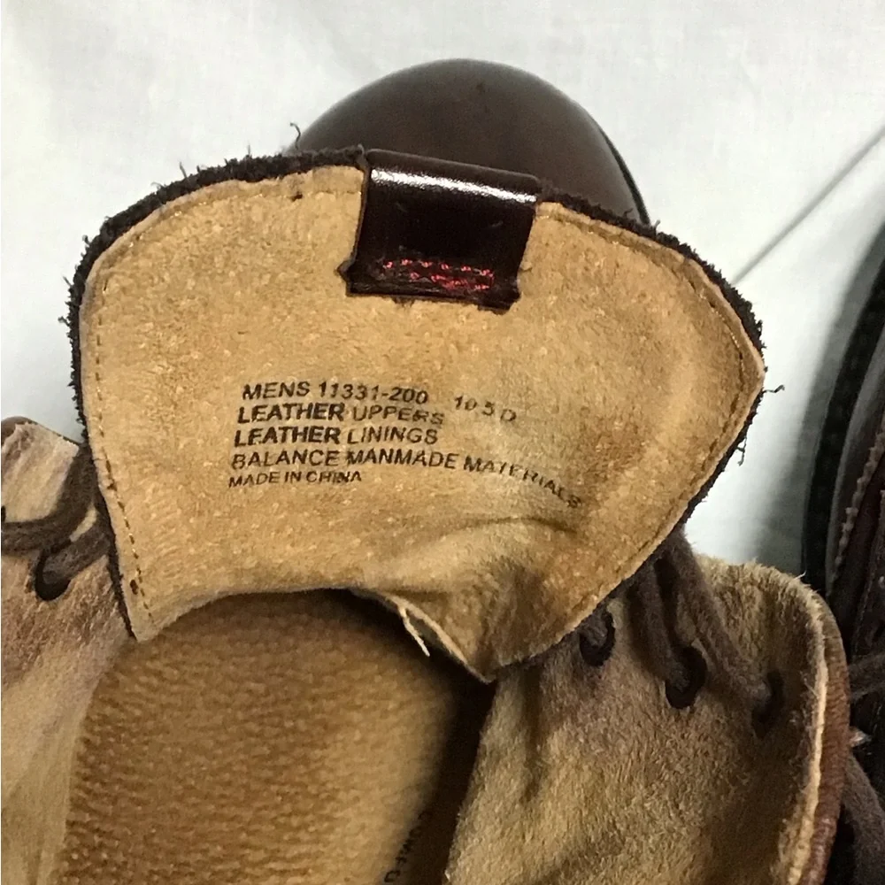 FLORSHEIM Wingtip Leather Suede Brown Ankle Boots M 10.5D